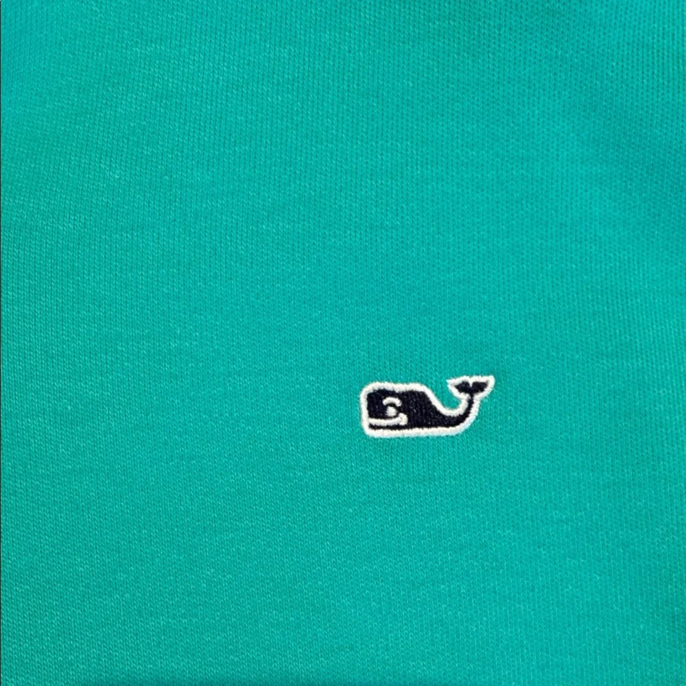 Vineyard Vines Teal Green Quarter-Zip Pullover - Picture 3 of 4